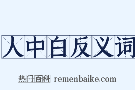 人中白反义词是什么意思的图片